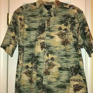 ARTHOUSE Hawaiian Shirt Tropical Palm Trees Aloha